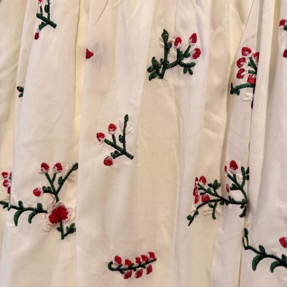 Daisy Street Embroidered Floral Puff Sleeve Babydoll Mini Dress size S - Picture 6 of 10
